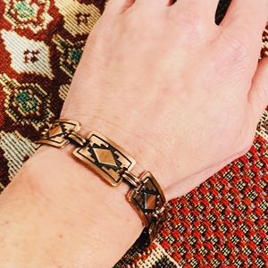 100% copper, link Southwest style bracelet